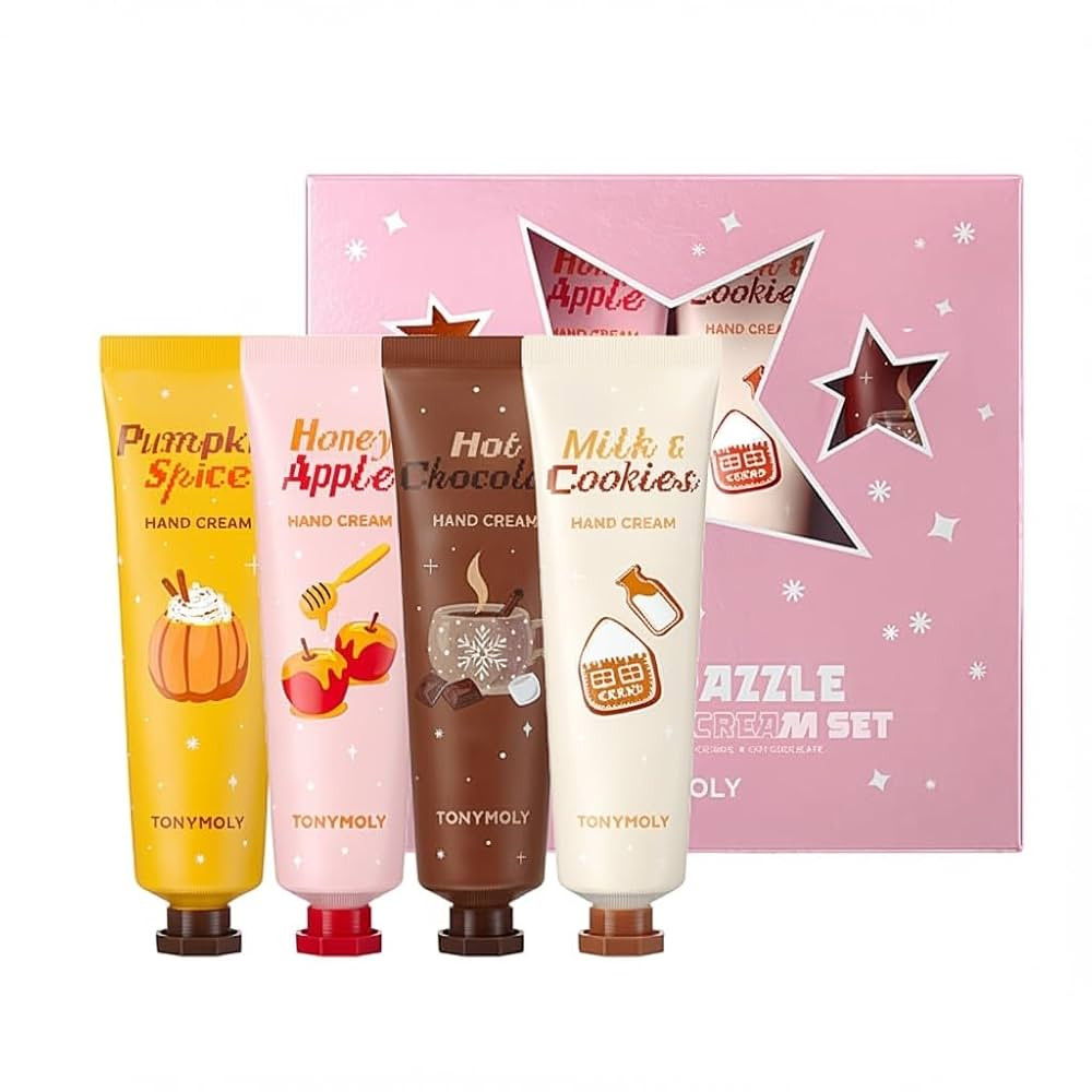 TONYMOLY Razzle Dazzle Hand Cream Gift Set, 4 Scents - Pumpkin Spice, Honey Apple, Hot Chocolate,... | Amazon (US)