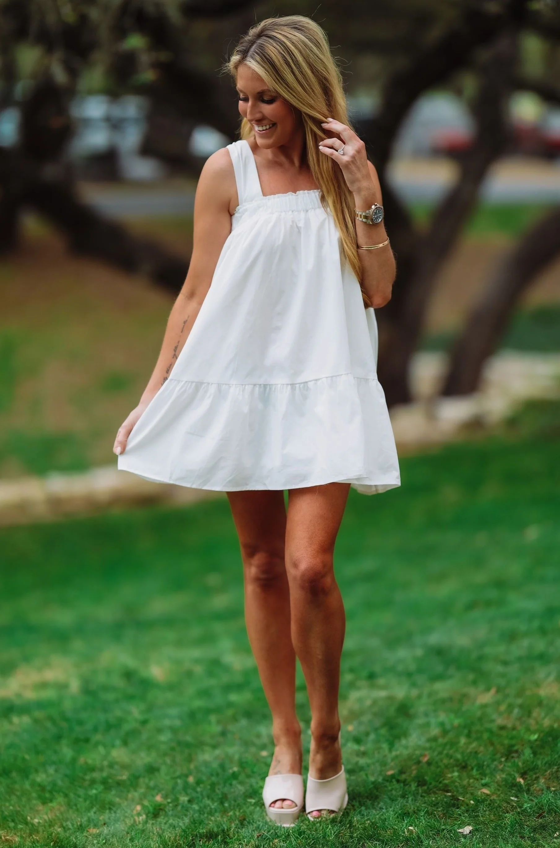 First Pick Mini Dress - White | Hazel and Olive