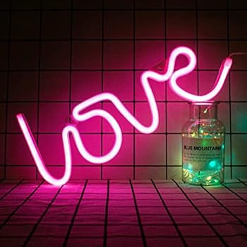 Neon Signs,Love Neon Signs for Wall Decor Wedding Decoration Led Signs for Aesthetic Room Decor U... | Amazon (US)