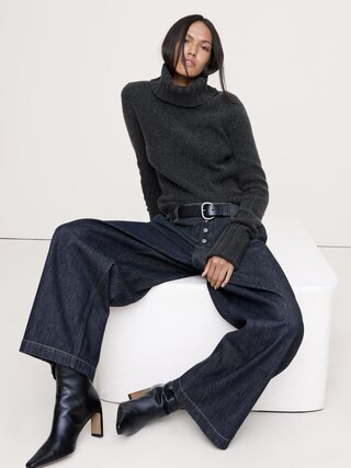 Merino-Cotton Turtleneck Sweater | Banana Republic (CA)