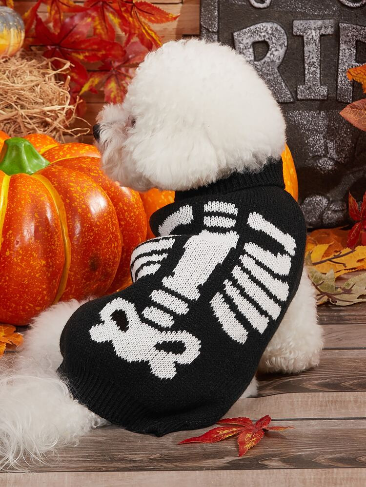 PETSIN Skeleton Print Pet Sweater | SHEIN