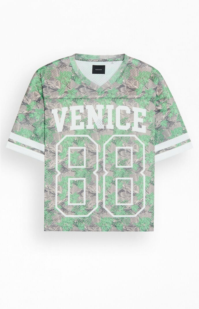 Men's Venice Mesh Football Jersey in Woodland Camo - Size Medium | PacSun