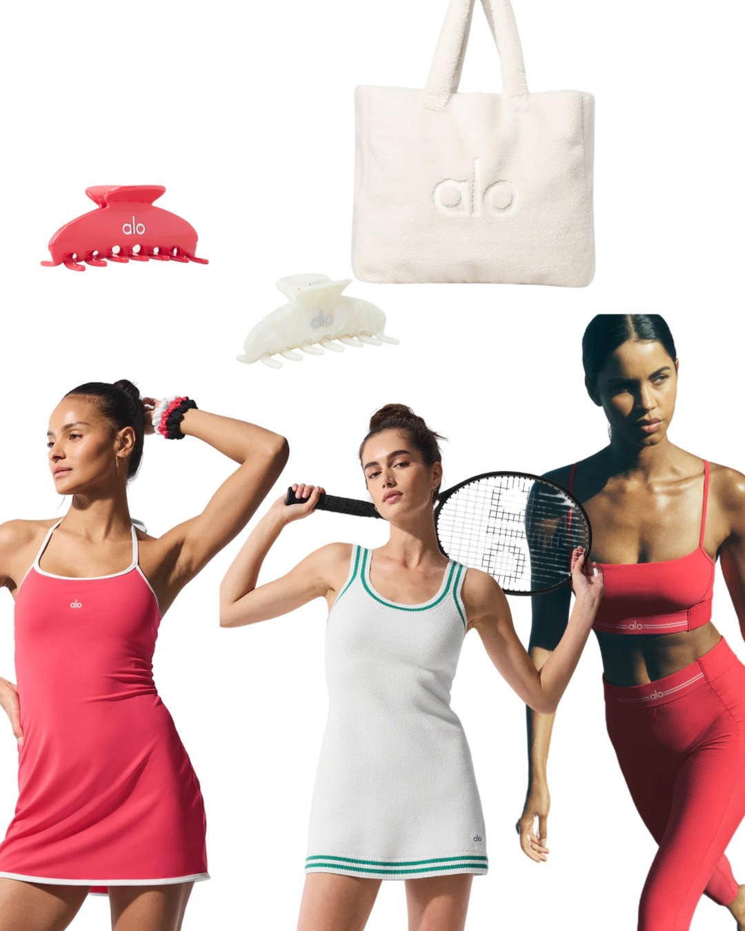 Cutest new alo drop! Love this red color, ordering this set asap #aloyoga #athleisure #tennisdress #leggingset #totebag 

#LTKActive #LTKGiftGuide #LTKStyleTip