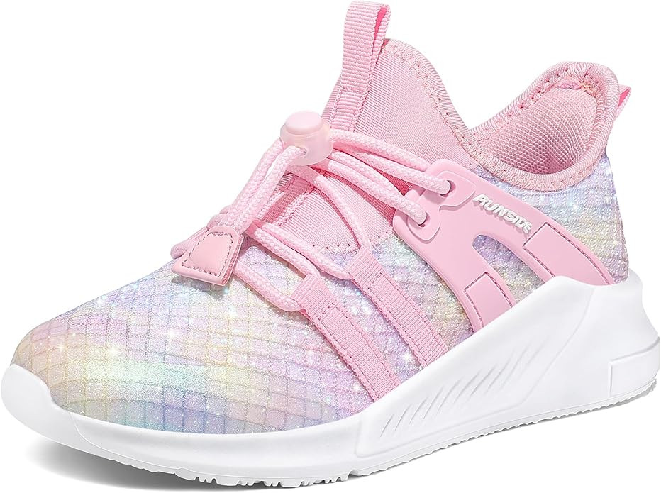 RUNSIDE Girls Tennis Shoes Lightweight Sports Kids Sneakers Lace-up for Running/Walking, Toddler/... | Amazon (US)