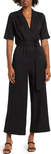 Short Sleeve Surplice Neck Jumpsuit | Nordstrom Rack