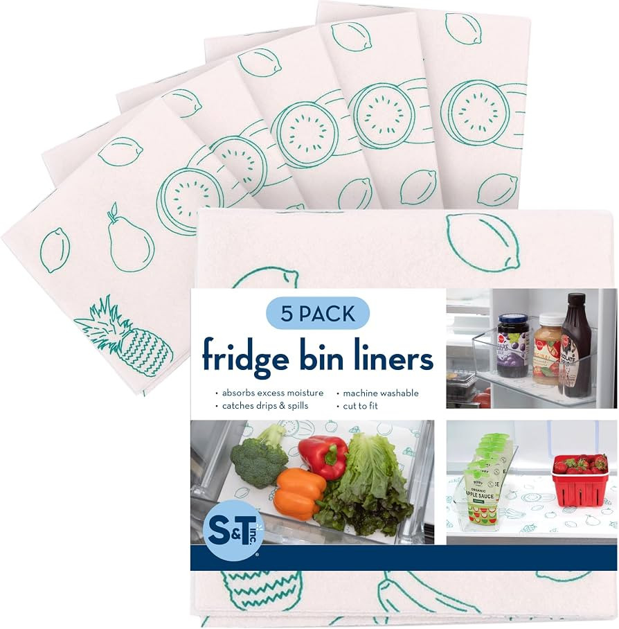 S&T INC. Fridge Liners, Shelf Liners for Kitchen Cabinets and Storage Bins, Non Adhesive Refriger... | Amazon (US)