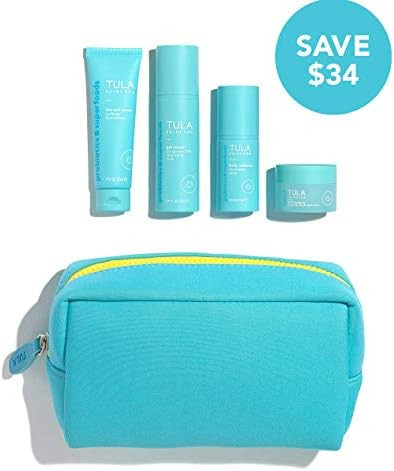 TULA Skin Care Discovery Kit (Travel-Size) | Face Wash, Day & Night Face Moisturizer, Illuminatin... | Amazon (US)