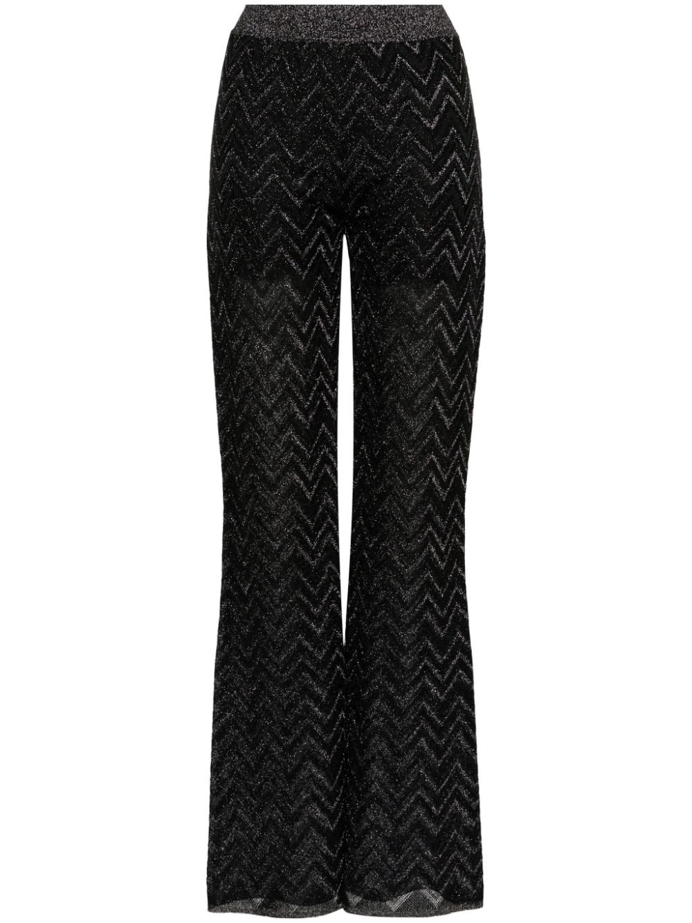 Missoni zigzag wide-leg trousers - Black | Farfetch Global