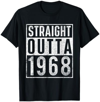 Straight Outta 1968 Year Of Birth Birthday T-Shirt | Amazon (US)