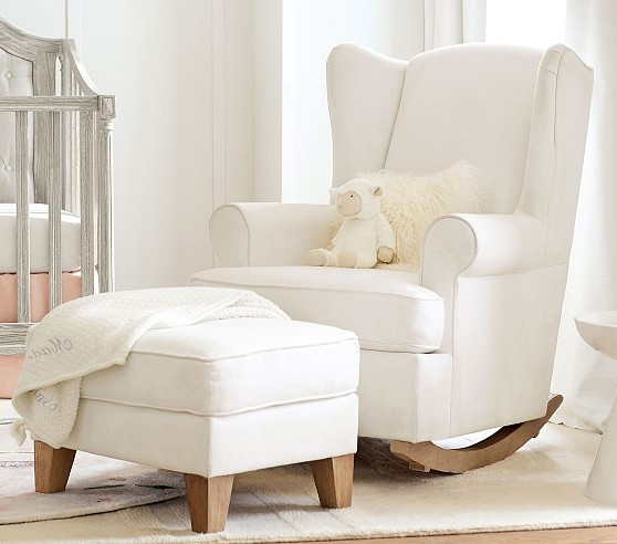 Wingback Rocking Chair & Ottoman | Pottery Barn Kids | Pottery Barn Kids