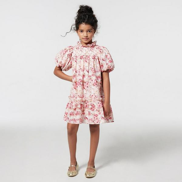 Floral Smocked Bubble Sleeve Dress | Janie and Jack