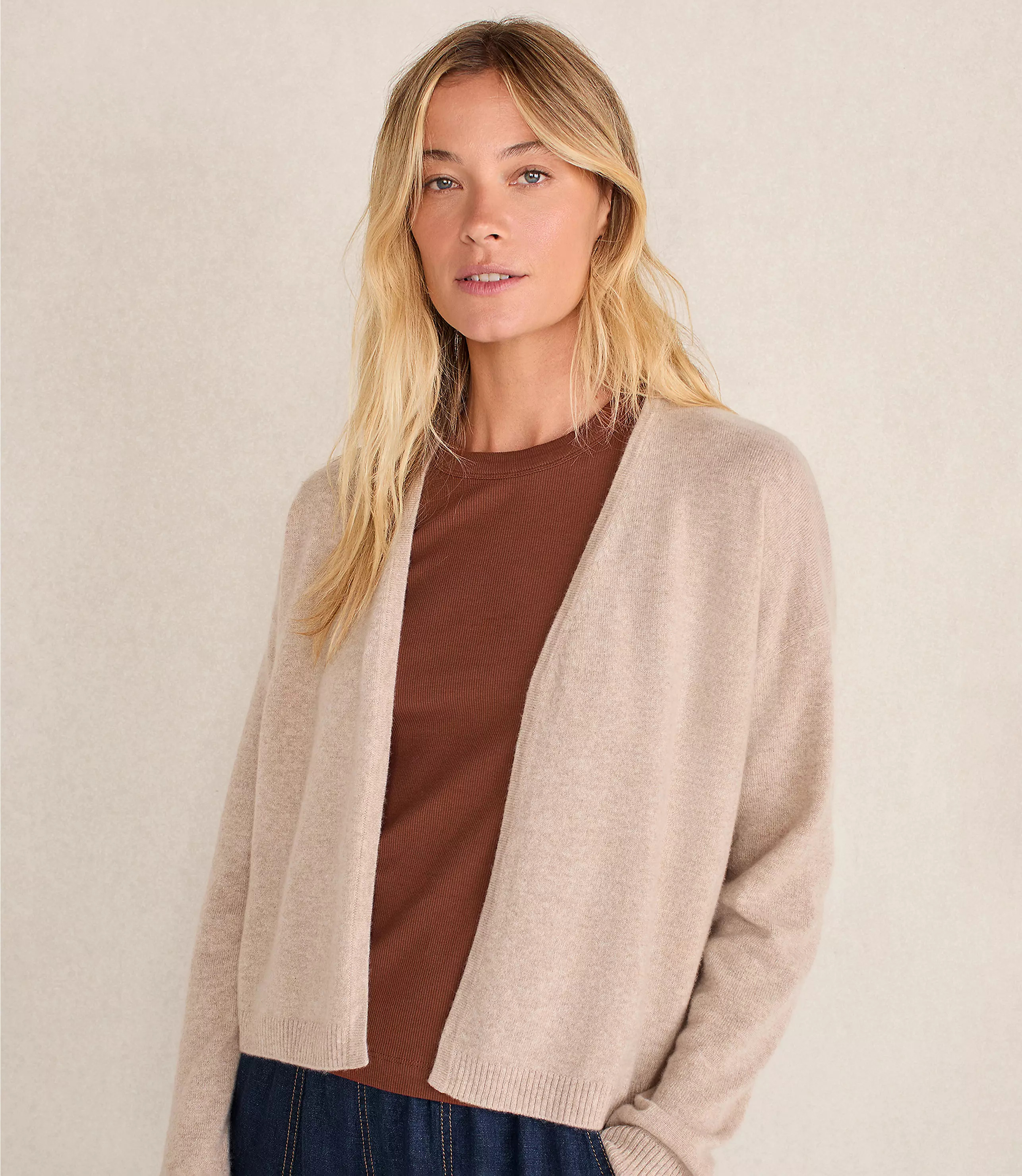 Haven Well Within Cashmere Open Front Cardigan | LOFT