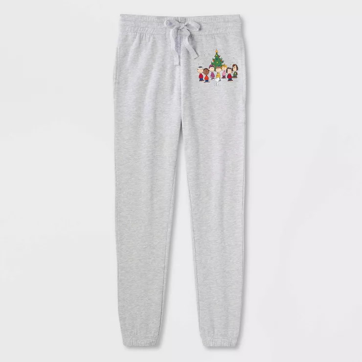 Adult Peanuts Snoopy Graphic Jogger Pants - Light Gray | Target