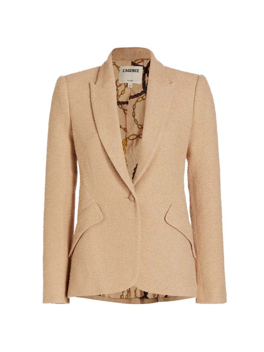 L'AGENCE Chamberlain One-Button Blazer | Saks Fifth Avenue