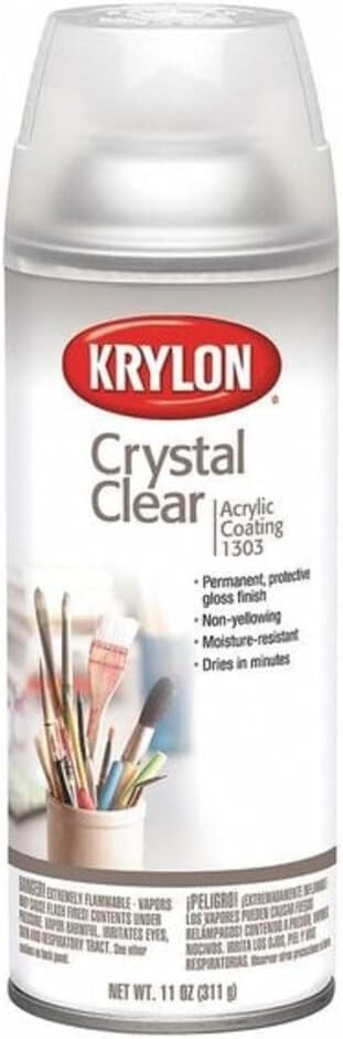 Krylon K01303007 Acrylic Spray Paint Crystal Clear in 11-Ounce Aerosol | Amazon (US)