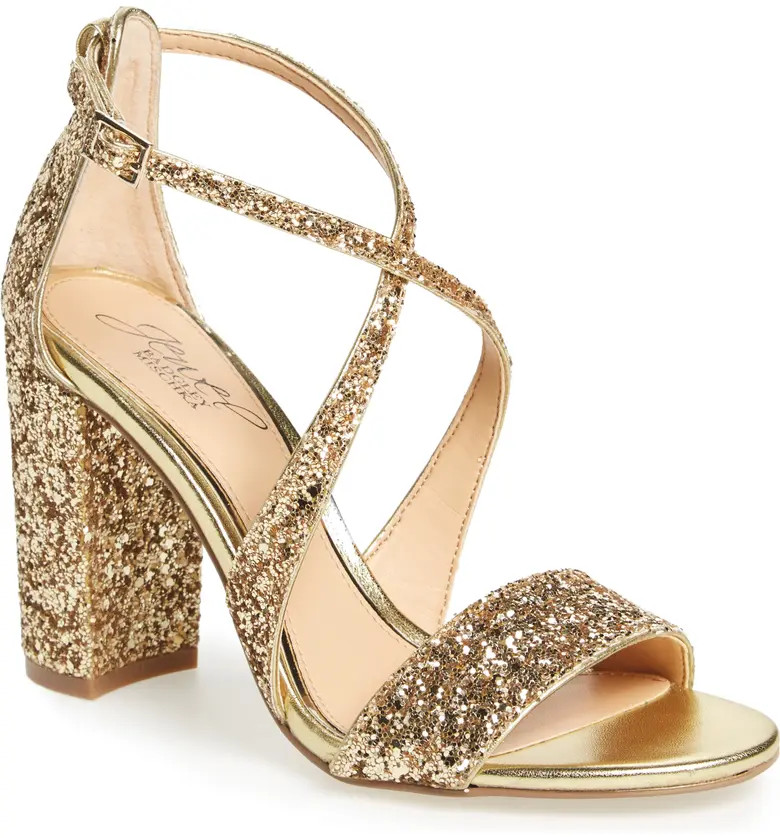 Cook Block Heel Glitter Sandal (Women) | Nordstrom