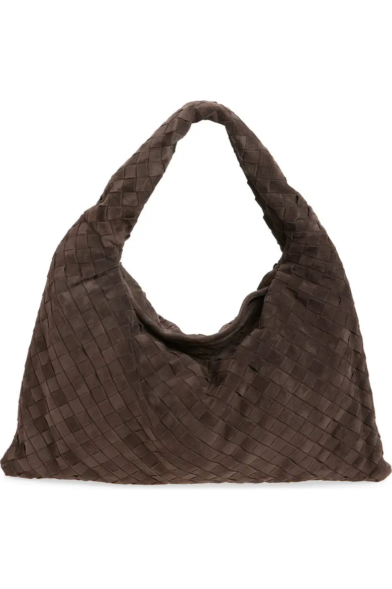 Bottega Veneta Large Hop Intrecciato Suede Hobo Bag (Women) | Nordstrom | Nordstrom
