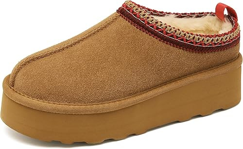 SMajong Women Winter Snow Boots Thickened Flat Boots Fur Lined Warm Durable Shoes Home Slippers C... | Amazon (US)