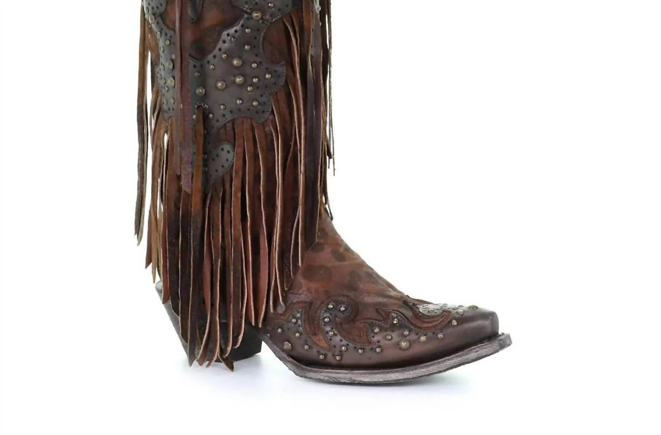 Leopard Fringe Boot In Honey | Shop Simon