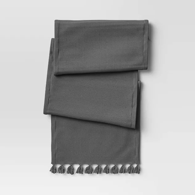 Cotton Textured Runner Gray - Threshold™ | Target