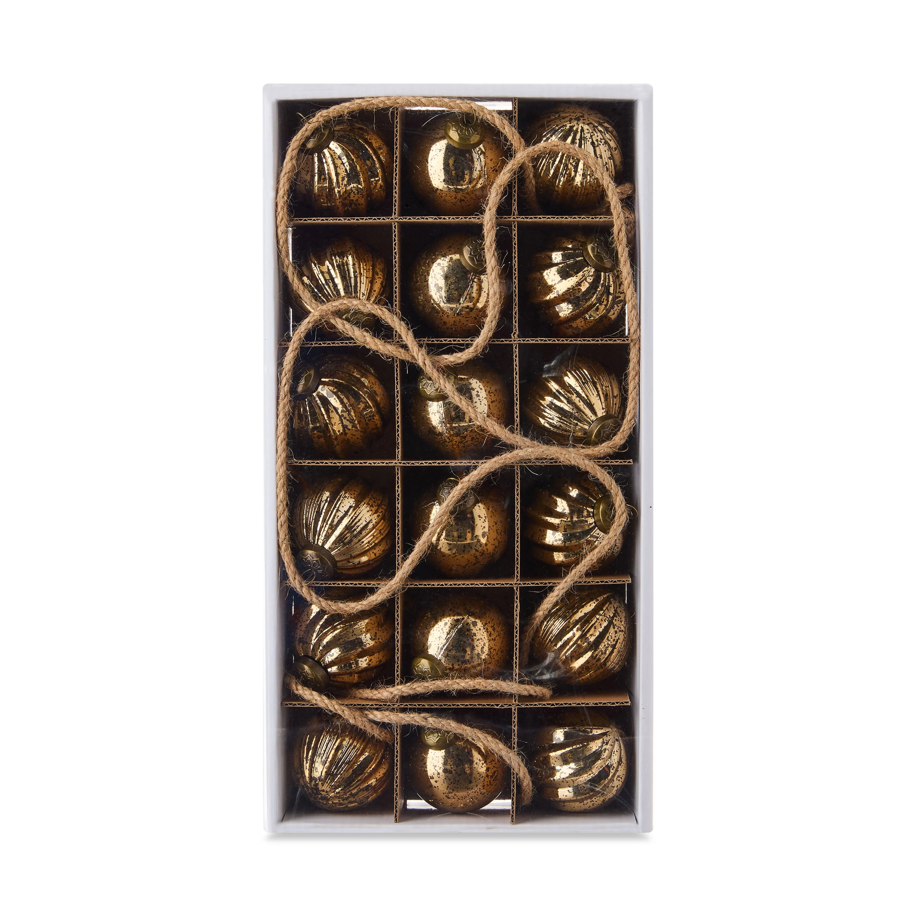 Gold Shatterproof Ornament Christmas Garland, 72 in, by My Texas House | Walmart (US)