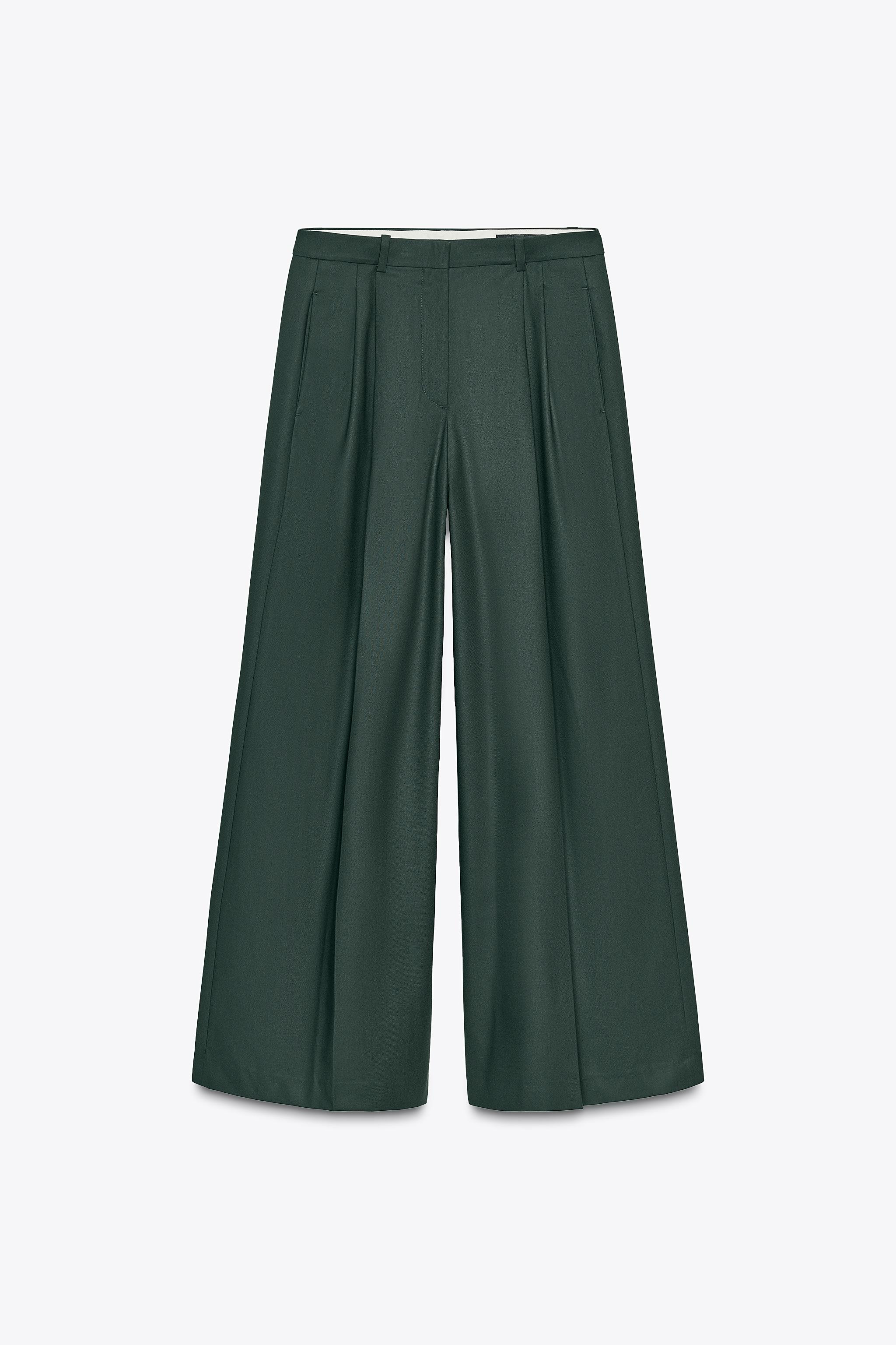 ZW COLLECTION WIDE LEG PLEATED PANTS | Zara US