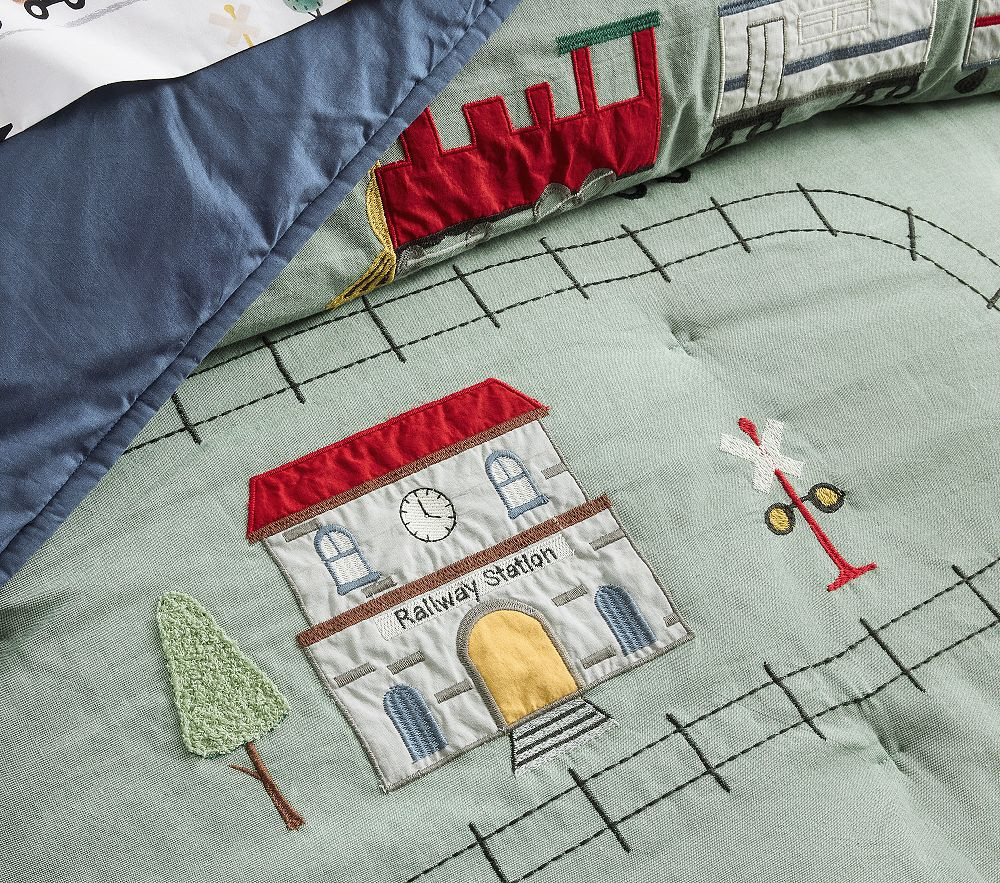 Heritage Train Comforter & Shams | Pottery Barn Kids