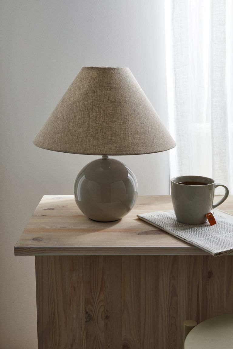 Linen Lampshade - Light beige - Home All | H&M US | H&M (US + CA)