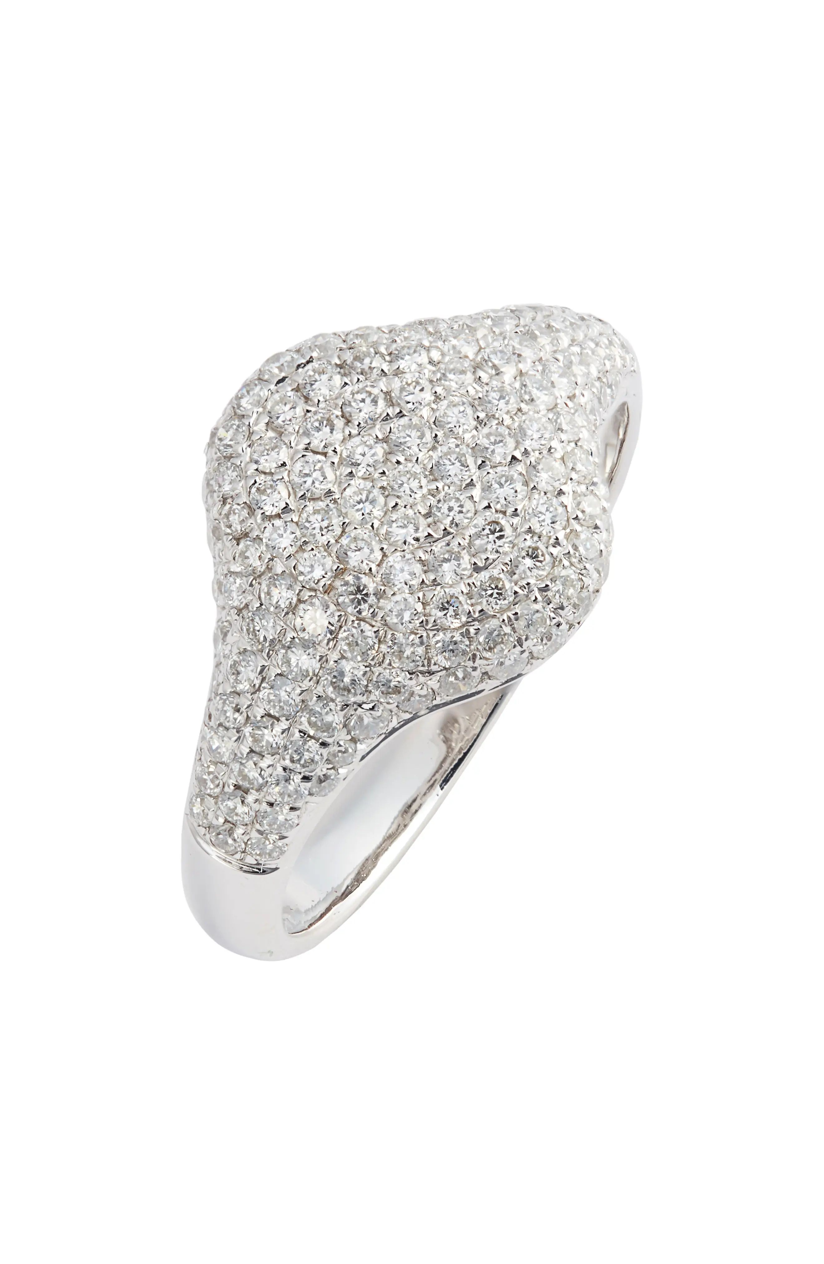 Women's Bony Levy Pave Diamond Signet Ring (Nordstrom Exclusive) | Nordstrom