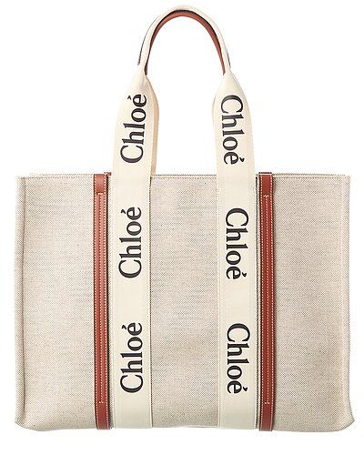 Chloé Woody Large Canvas & Leather Tote | Gilt