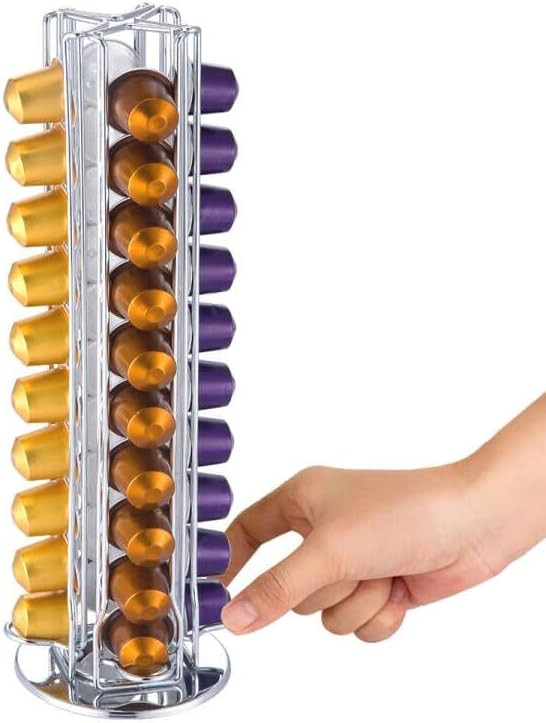 Meelio Coffee Pod Carousel Capsules Holder Storage Organizer Rack Compatible with Nespresso Origi... | Amazon (US)
