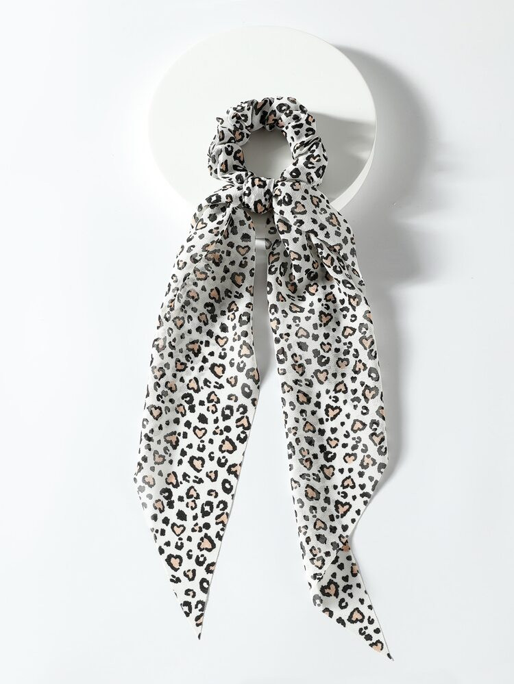 Leopard Print Scrunchie Scarf | SHEIN