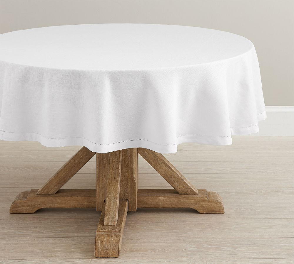 Belgian Linen Round Tablecloth | Pottery Barn (US)