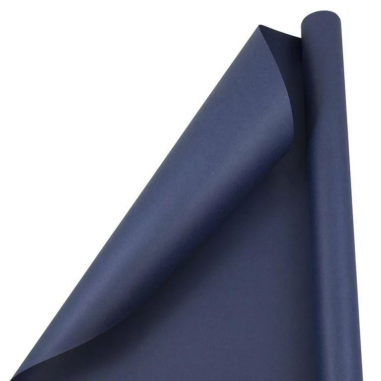 JAM Paper & Envelope Cobalt Blue Matte Wrapping Paper, All Occasion, 25 Sq. ft., 1 Pack | Walmart (US)