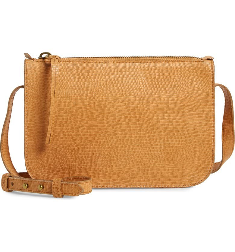 The Simple Lizard Embossed Leather Crossbody Bag | Nordstrom | Nordstrom