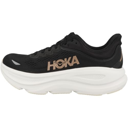 Hoka Women's Bondi 9 Black/Rose Gold 9 Medium | Amazon (US)