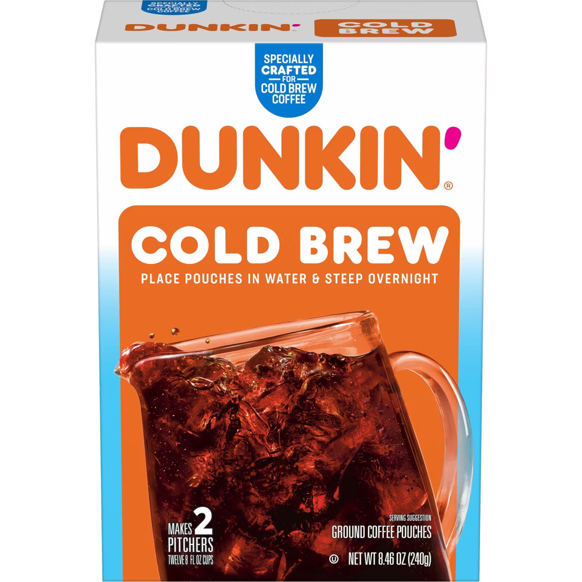 Dunkin' Cold Brew Medium Roast Ground Coffee Packs - 8.46oz | Target