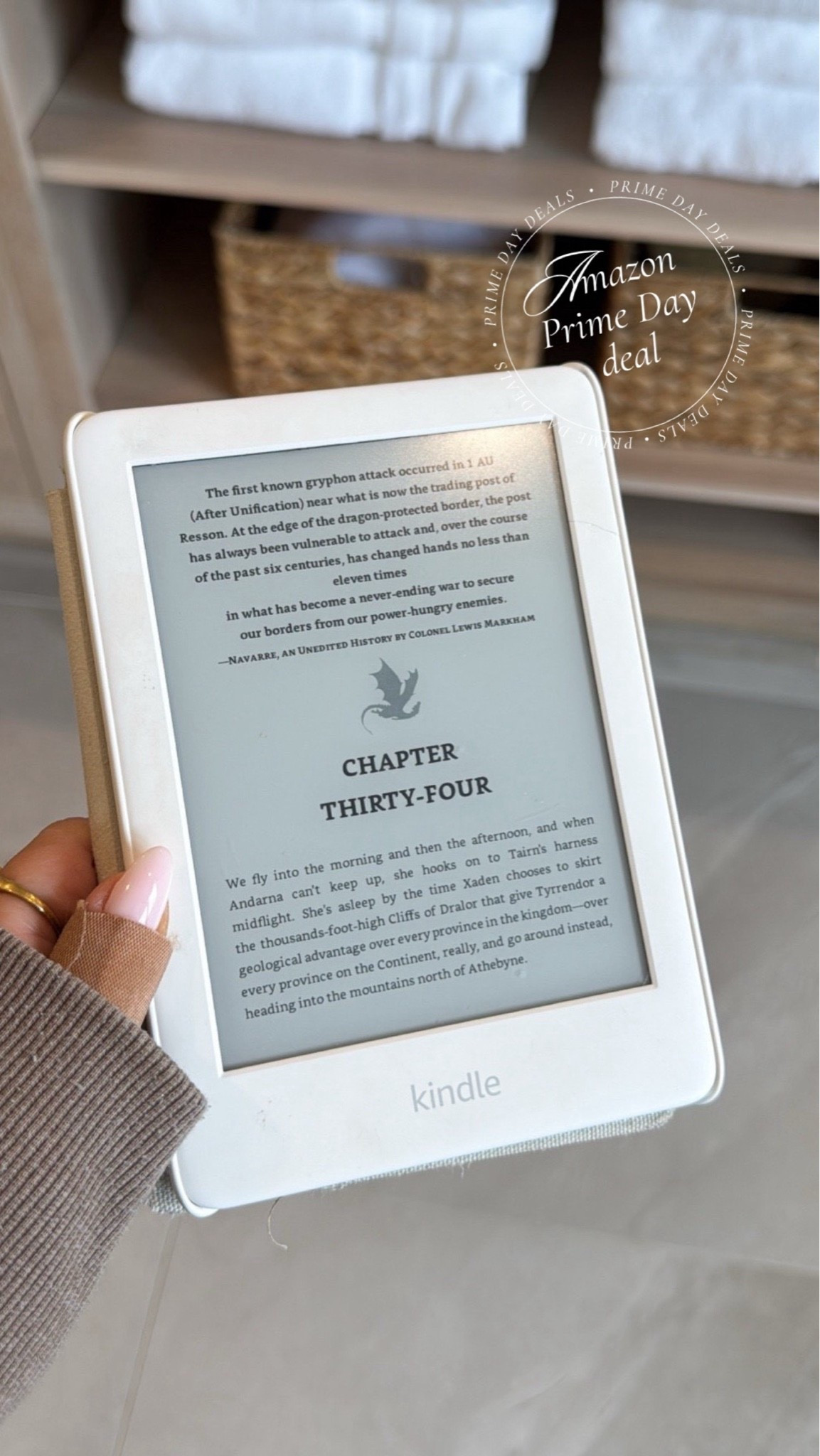 Amazon Kindle on sale! This is what I read all my books on & love- lightweight, compact, and also perfect for travel!