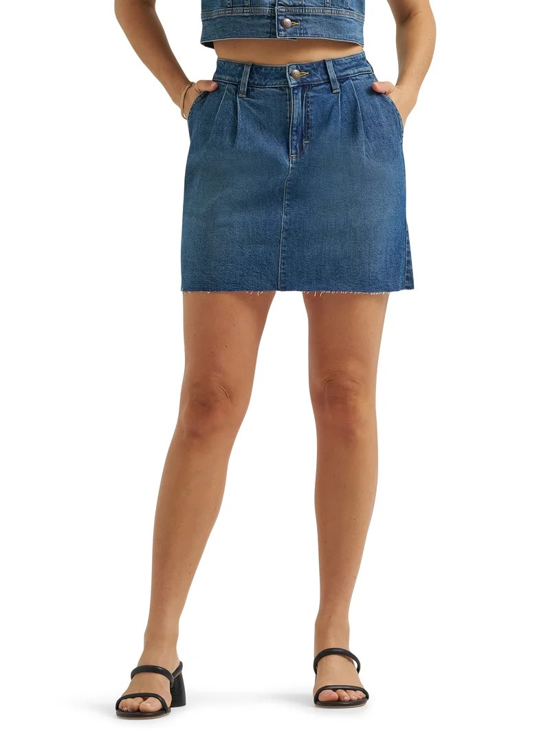 Lee® Women's Heritage Pleated Denim Skirt, Sizes 2-18 | Walmart (US)