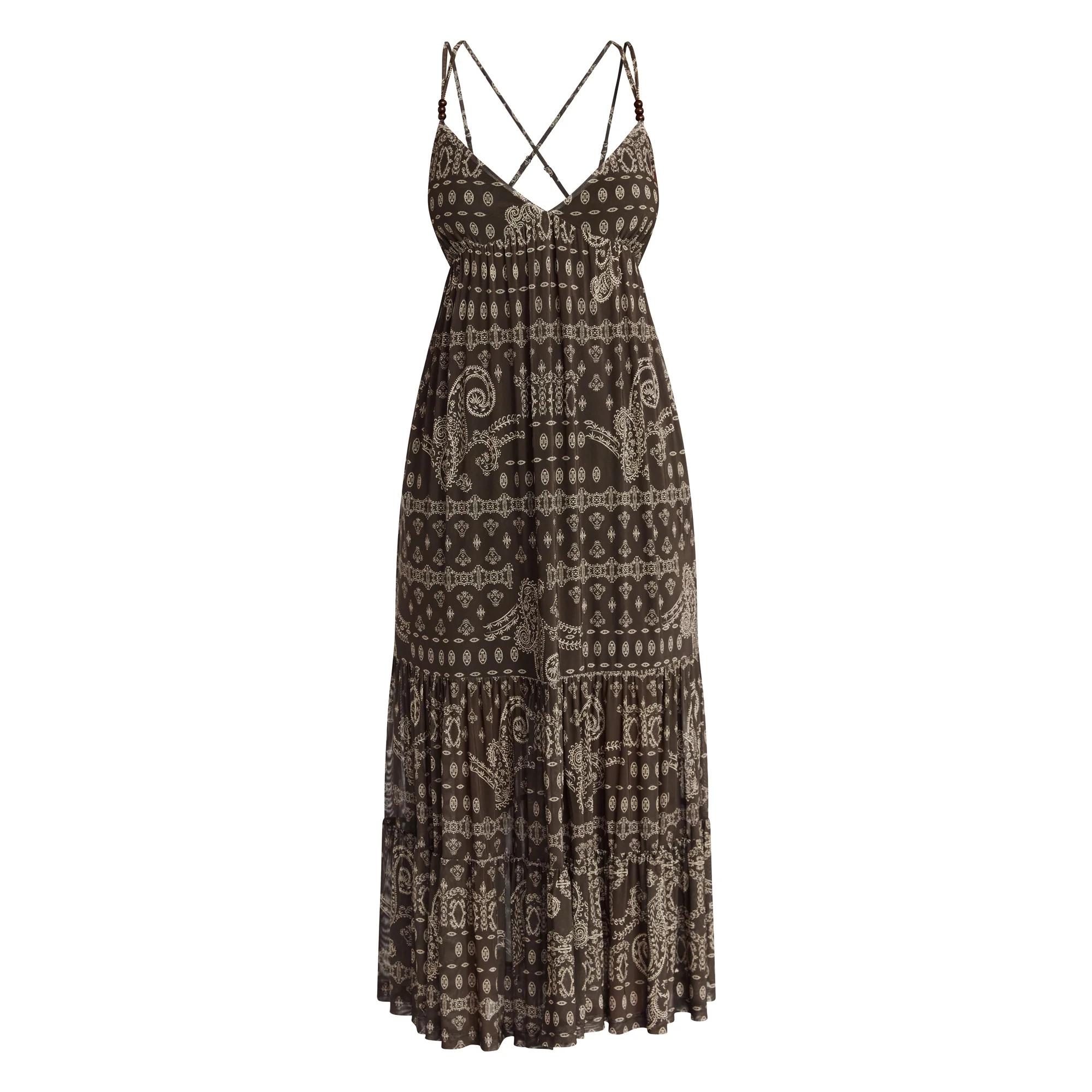 No Boundaries Tiered Maxi Dress, Women's XXS-XXL | Walmart (US)