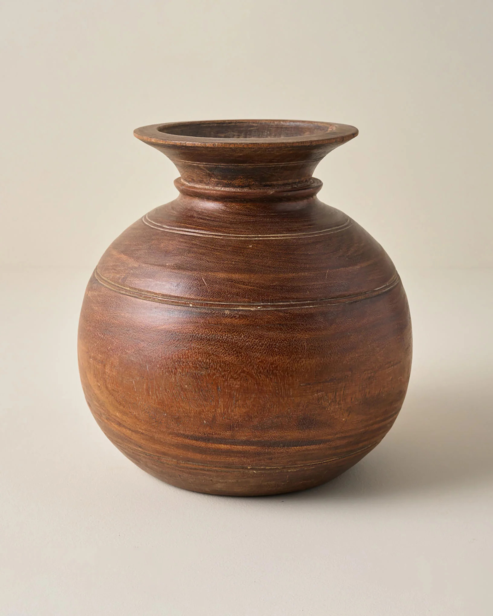 Theo Aged Wood Vase | Magnolia