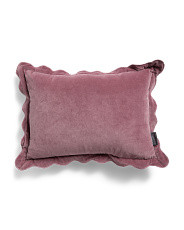14x20 Scalloped Lumbar Pillow With Velvet Finish | Marshalls