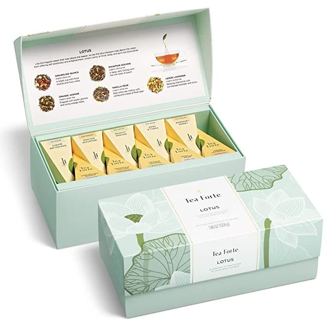 Amazon.com : Tea Forte Lotus Relaxing Teas Presentation Box Tea Sampler Gift Set, 20 Assorted Var... | Amazon (US)