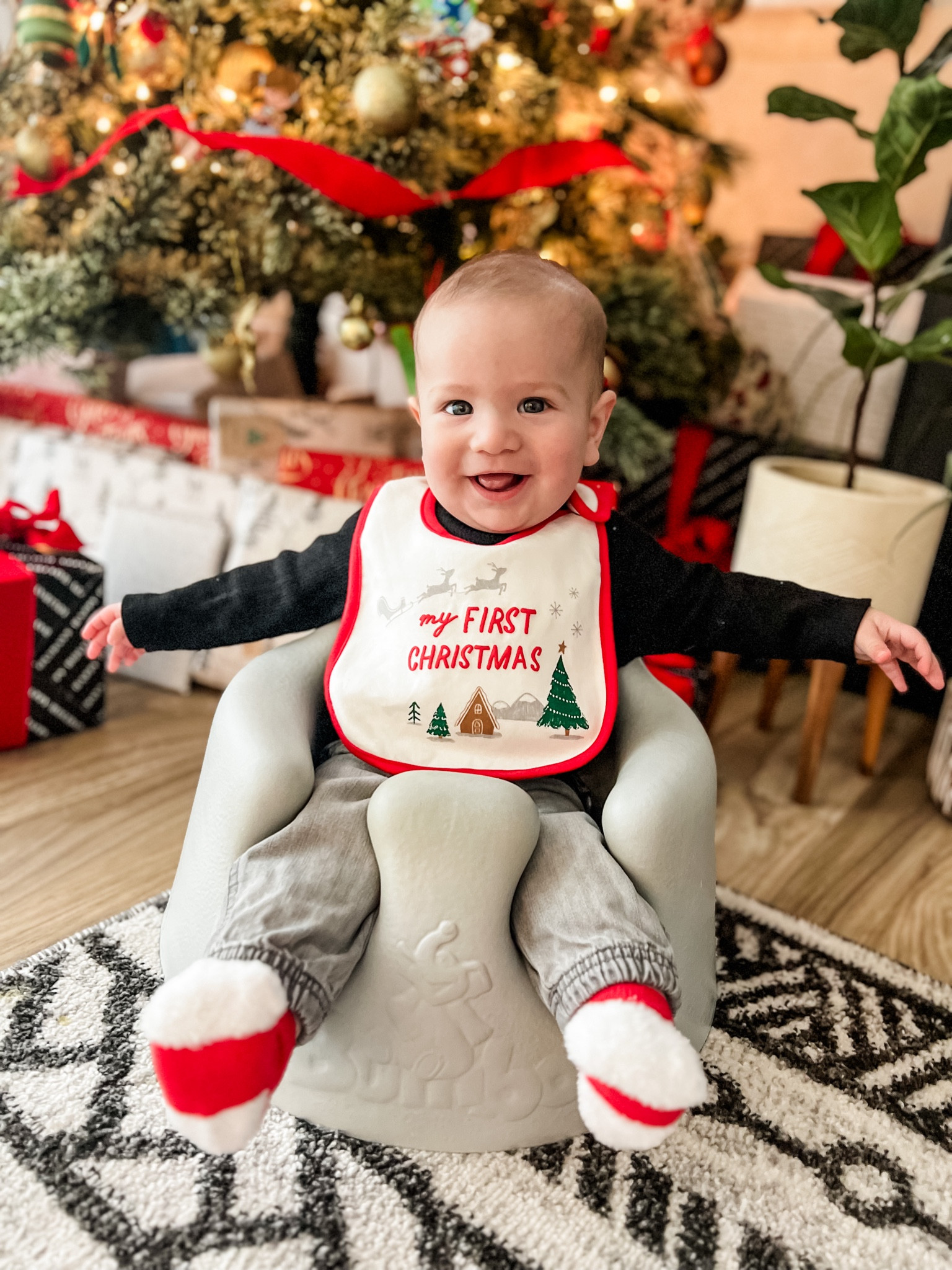 Christmas baby! Always happy and smiling! 

#LTKbaby #LTKGiftGuide #LTKHoliday