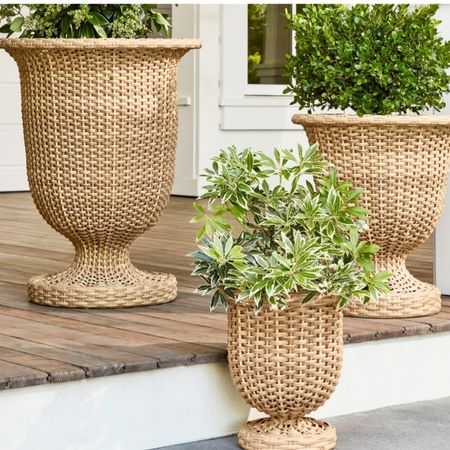 Wicker urn planters for Fall! Can’t wait to add a mum! 

#LTKhome