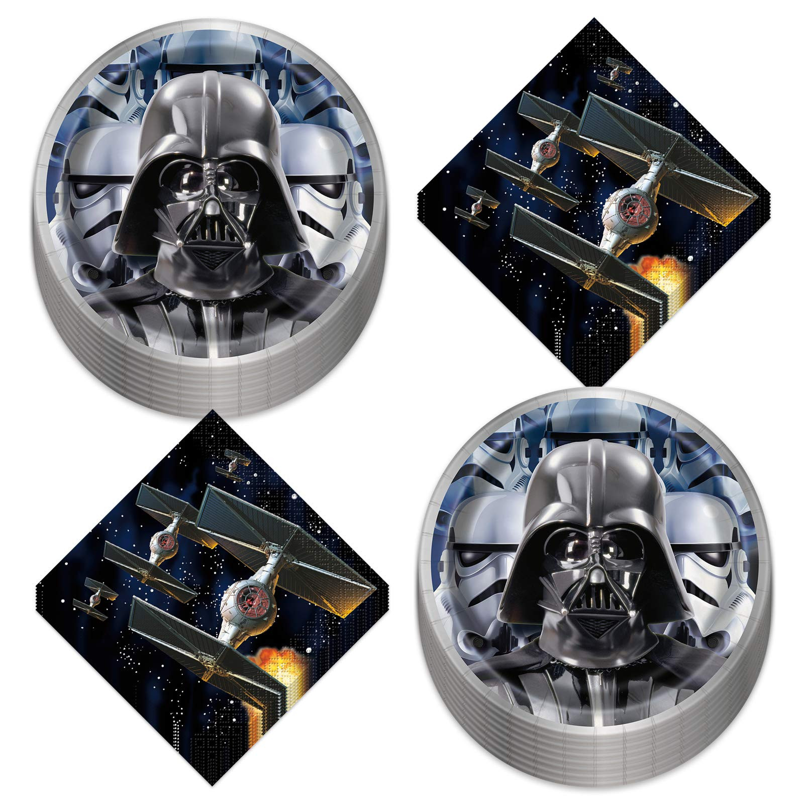 Star Wars Party Supplies - Classic Star Wars Paper Dessert Plates and Beverage Napkins (Serves 16... | Amazon (US)
