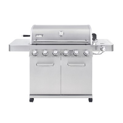 Monument Grills Classic Series 77352 6 Burner Stainless Steel Propane Gas Outdoor Cooking Grill with Side Burner and Rotisserie | Target