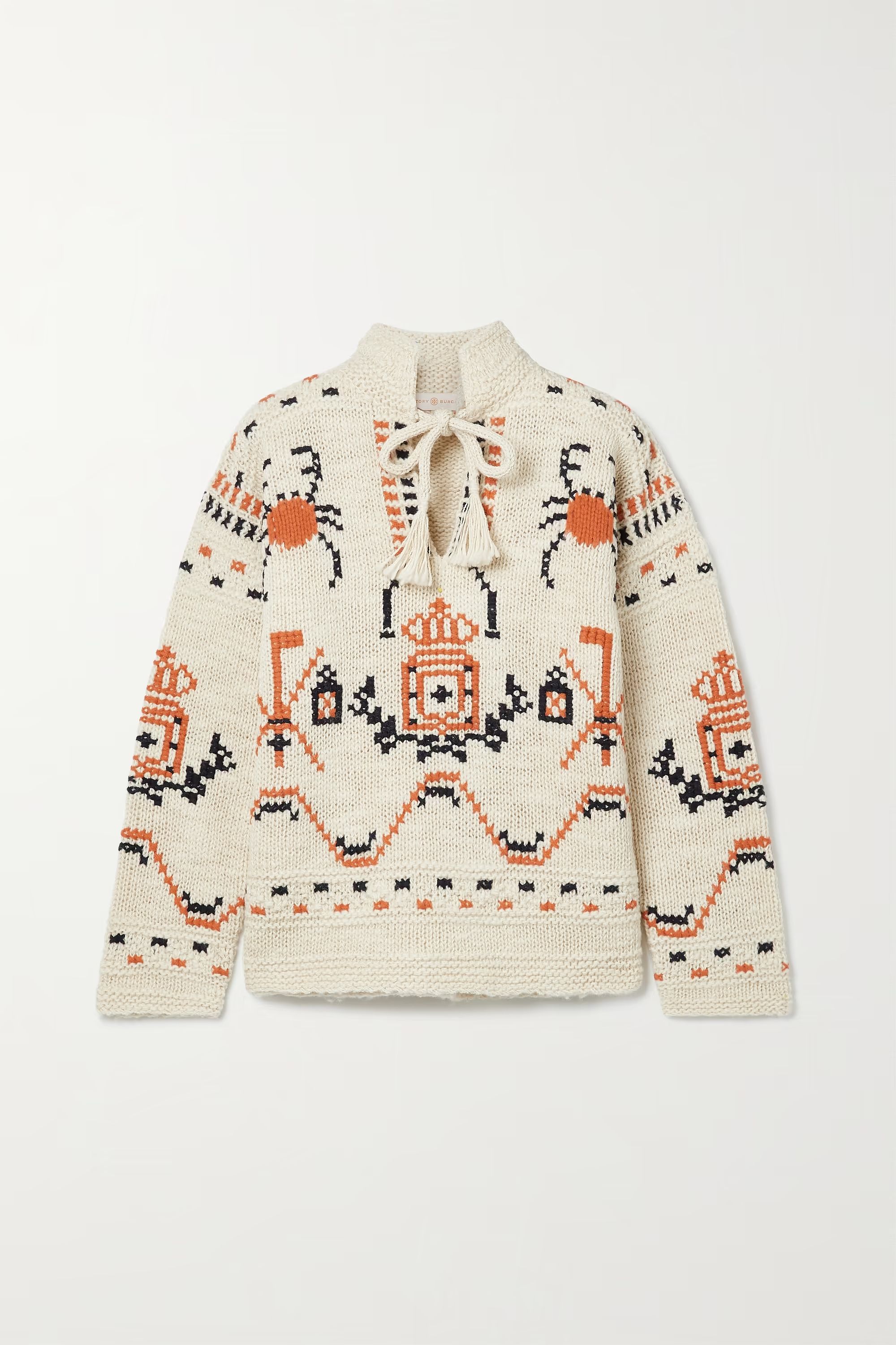 Intarsia wool-blend sweater | NET-A-PORTER (US)