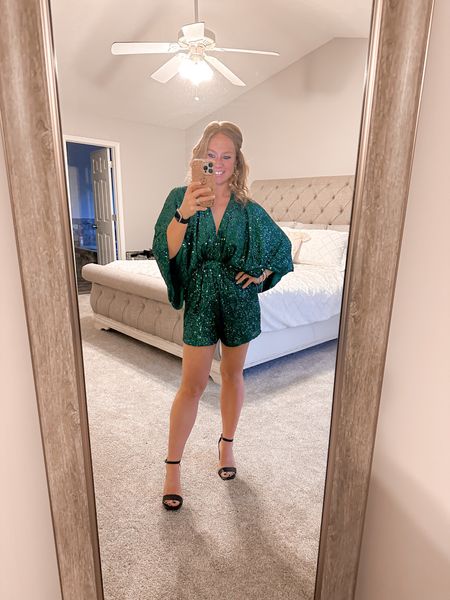 Ready for a sparklin’ new year! 💚🖤
Romper size small
Shoes size 5.5

#LTKSeasonal #LTKHoliday #LTKunder100