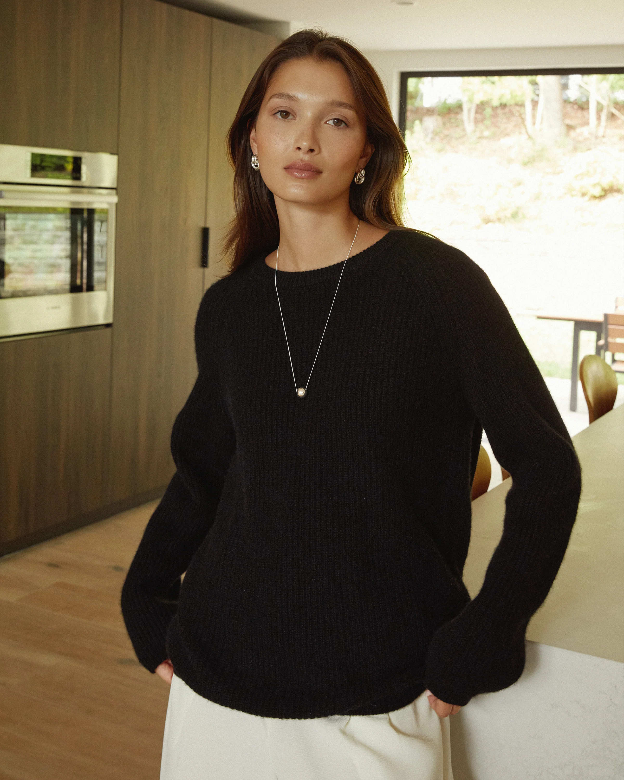 Noor Cashmere Sweater - BLACK / S | Few Moda